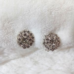 Rhinestone clip on earrings